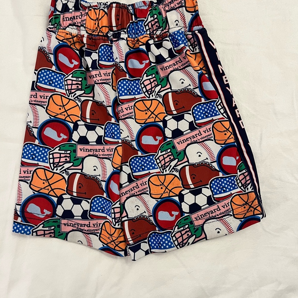 Vineyard Vines Kids' Colorful Sports Print Shorts